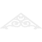 Ekena Millwork Pitch Hurley Architectural Grade PVC Gable Pediment, 60"W x 22 1/2"H x 1"P (9/12) GPP060X023X100HUR - alternate 2